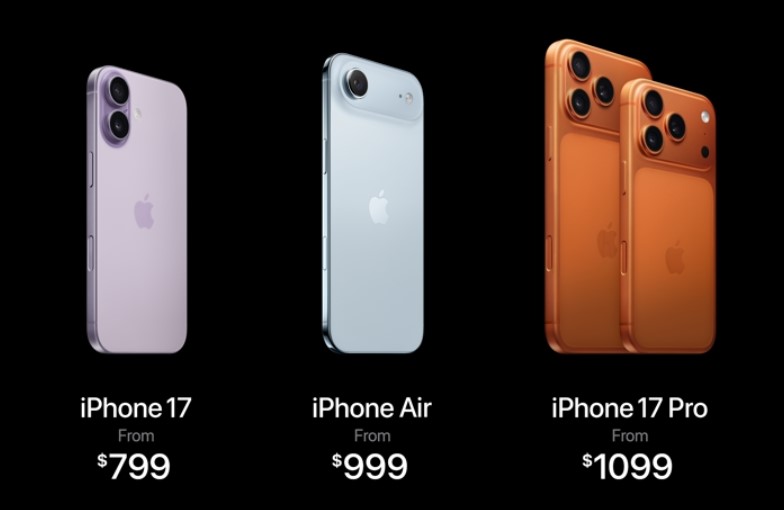 iPhone 17 có 4 loại, với giá niêm yết từ 24,99 triệu đồng